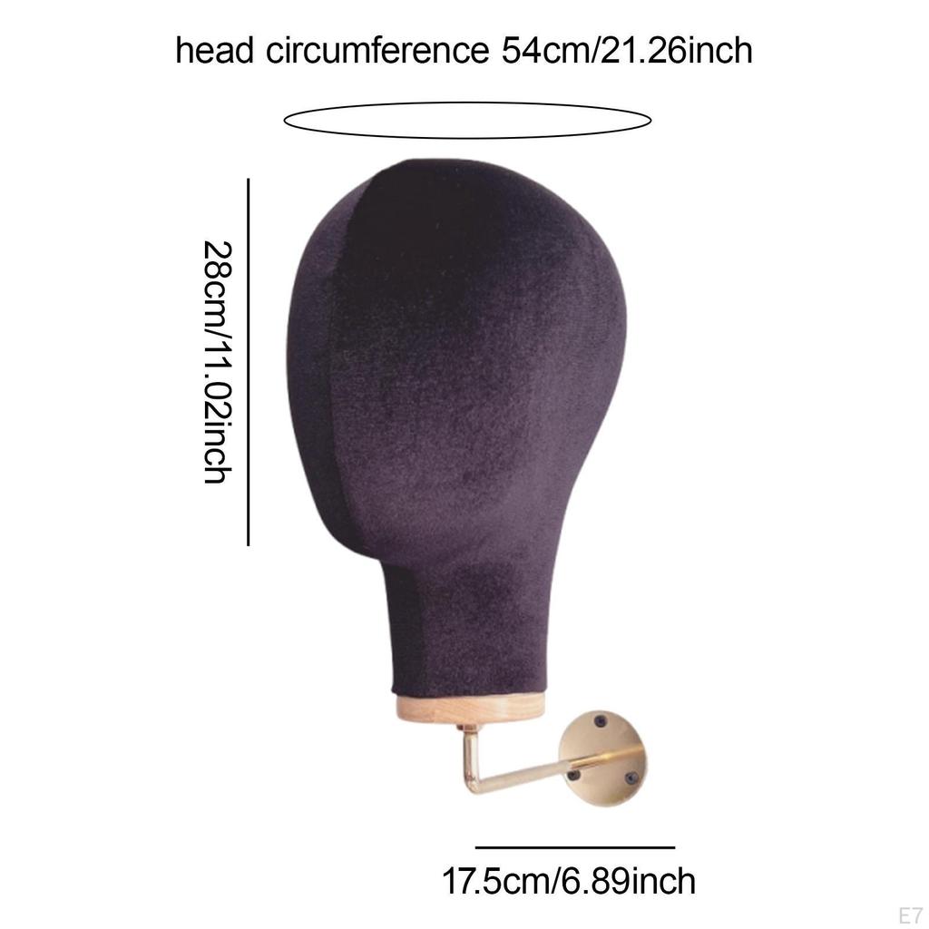 Mounted Velvet Mannequin Head for Hats And 11inch Height Business Use