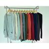 Fall Winter Women's Solid Color Ribbed Brushed Pocket Cardigan Long Sleeve Jacket, Leisure Foreign Trade for Europe America