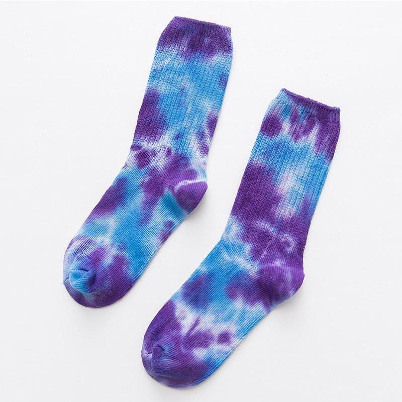 2020 Cotton Skate Socks Men Women Sock Knee-high Funny Cycling Running Hiking Tie Dye Sox Harajuku H