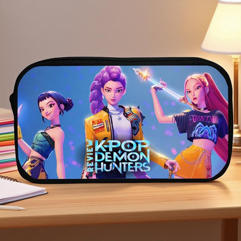 Dämonenjäger Federmäppchen Aufbewahrungstasche Cartoon Kpop D-Demon H Mädchen Federmäppchen Stifttaschen für Schüler Schreibtischzubehör