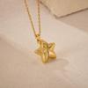 Hammer Pattern Small Star Necklace for Women Fashion Five-pointed Star Pendant Necklace Jewelry and Accessories