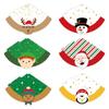 Christmas Santa Festive Claus Reindeer Paper Triangle Hat Set Party Props Photo