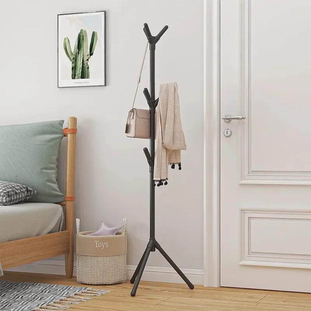 Kleider- und Hutständer Baumastform Haken Mobil und Praktisch Garderobenständer für Zuhause Wohnzimmer Kleiderbügel Kleiderständer