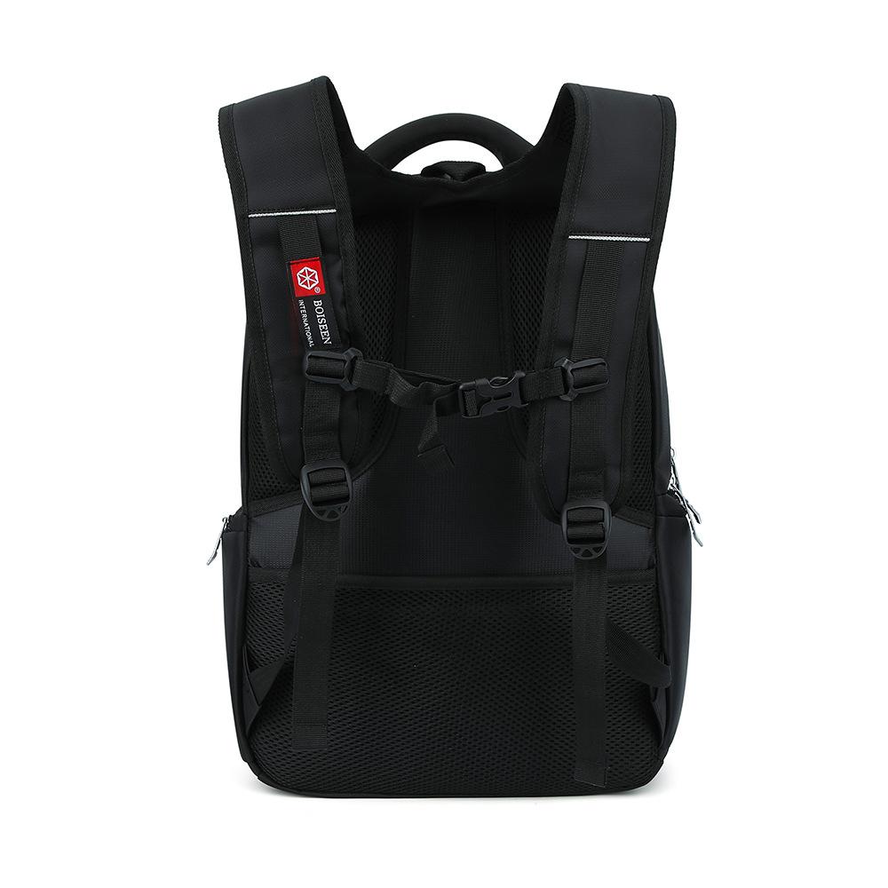 Men's Simple Fashion Double Shoulder Business Bag Multifunctional Waterproof Laptop Backpack Outdoor Black Travel Bag