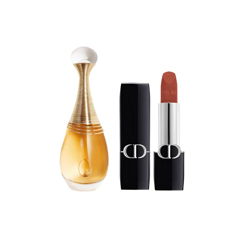 DIOR Perfume Two-piece set: True Perfume 30ml + #188 Intense Blue Gold Velvet Lipstick 3.5g синий