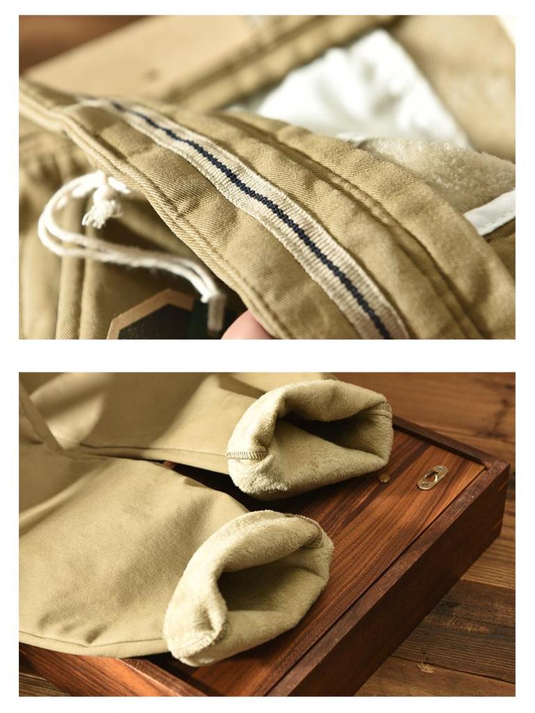 Z338 Męskie Bawełniane Ciepłe Kombinezony Casualowe Plus Aksamit - Edycja Jesienno-Zimowa