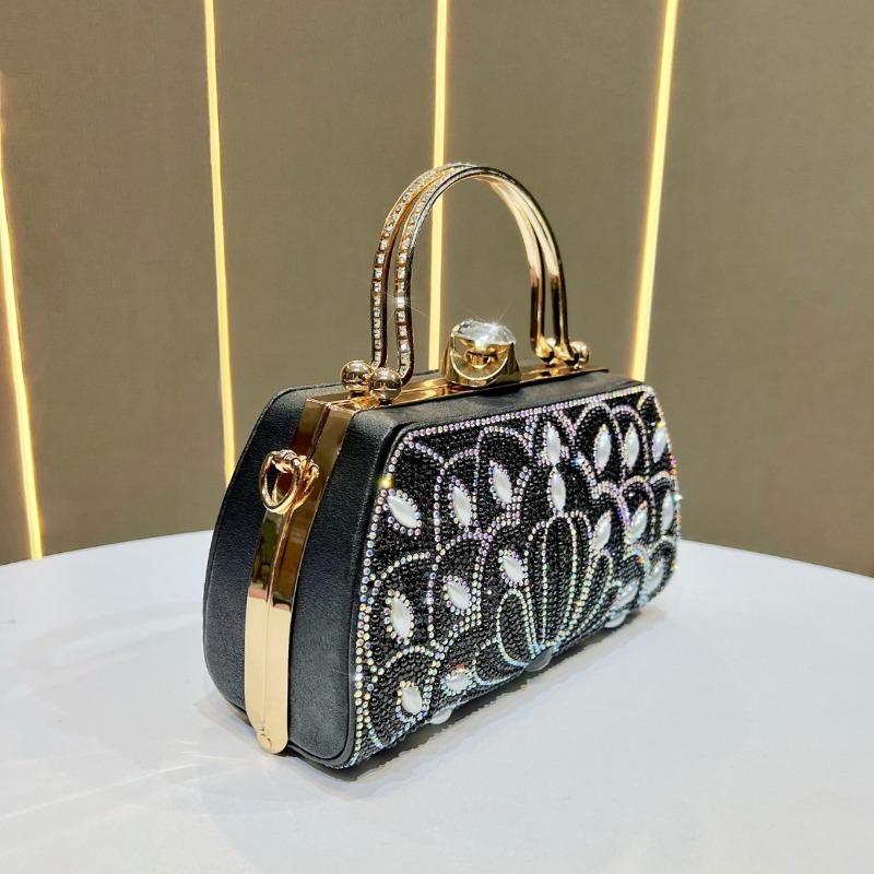 Handbag, Diamond-encrusted Banquet Clutch, Evening Dress Bag, Rhinestone Crossbody Bag