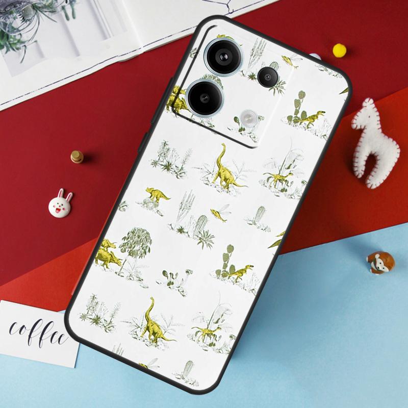 Dinosaur Pattern Case For Xiaomi Redmi Note 14 13 Pro 12 11 10 15 Pro Plus Redmi 15 10C 12C 13C 14C 15C Cover