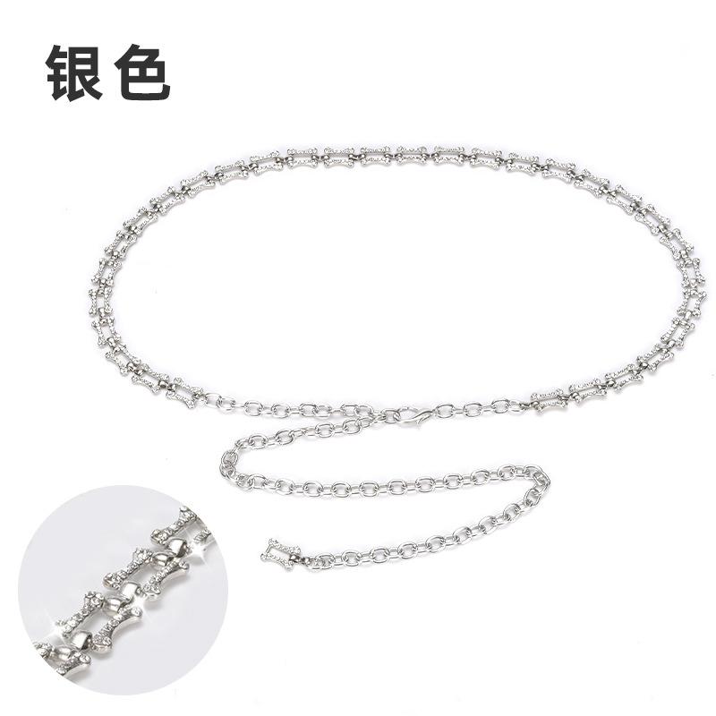 

Персонализированная декоративная поясная цепочка женская, тонкий металлический ремень, инкрустированный стразами, аксессуары для талии платья, цепочка для юбки