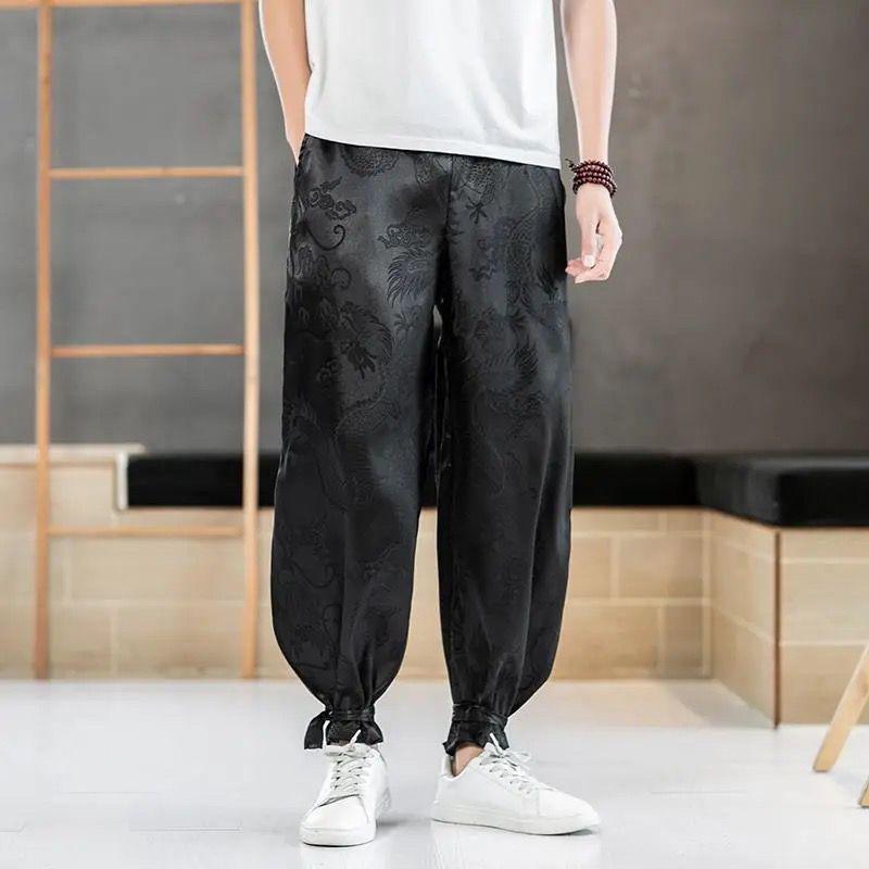Herren Große Seiden Tang Anzug Jacke - Lockerer Schnitt, Chinesischer Stil, Stehkragen.
