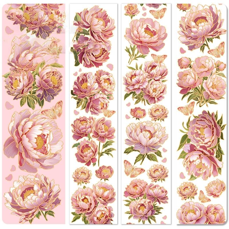 Flower Tape Green Plant Tape Masking Tape Aesthetic Decorative Tape Hand Account Tape Scrapbooking Sticker