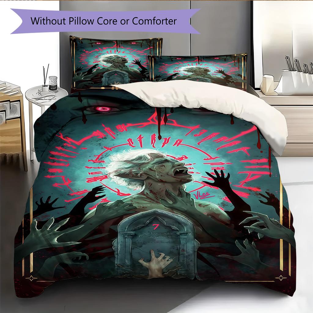 Baldur's Gate Set Copripiumino Trapuntato Federe Decorazione per la Casa Regalo di Compleanno (1 * copripiumino + 2 * federa, senza nucleo)