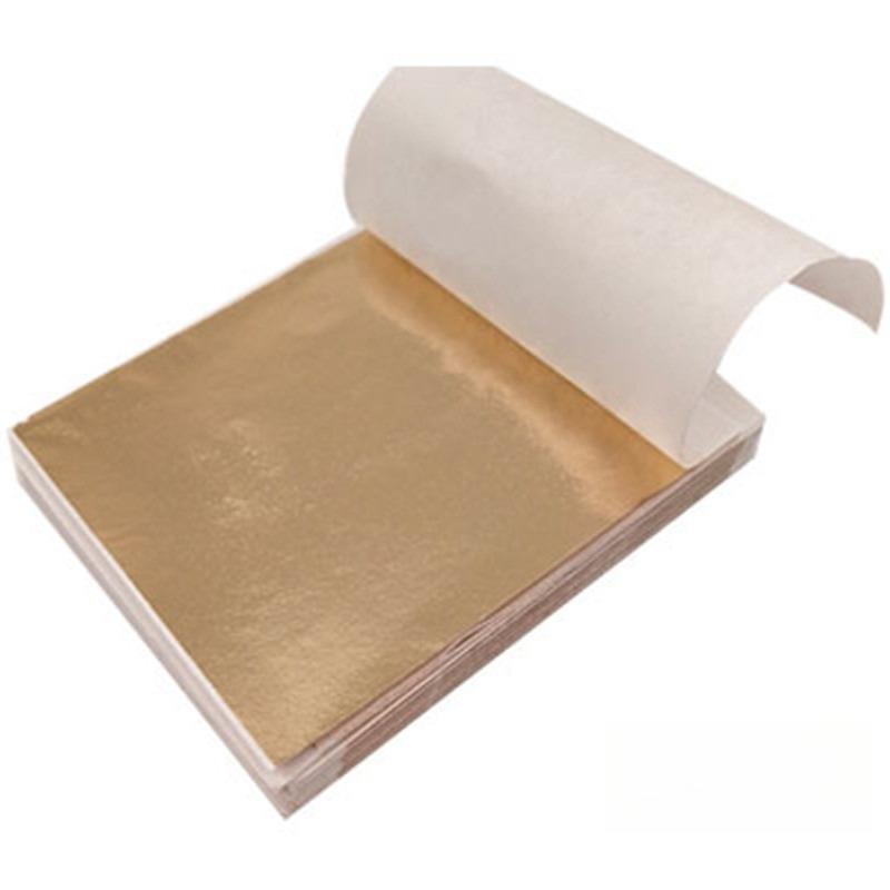 100 Sheets of Gold Foil Paper/Buddha Statues Various Colors Furniture Light Fixtures Handicrafts Decoration Color Aluminum Foil