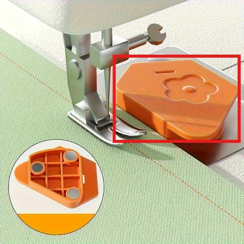 1 Stück Magnetisches Nähmaschinen-Fußpedal-Set mit mehrförmigen Nähfüßen (Sechseckig/Rechteckig/Oval) - Magnetische Befestigung
