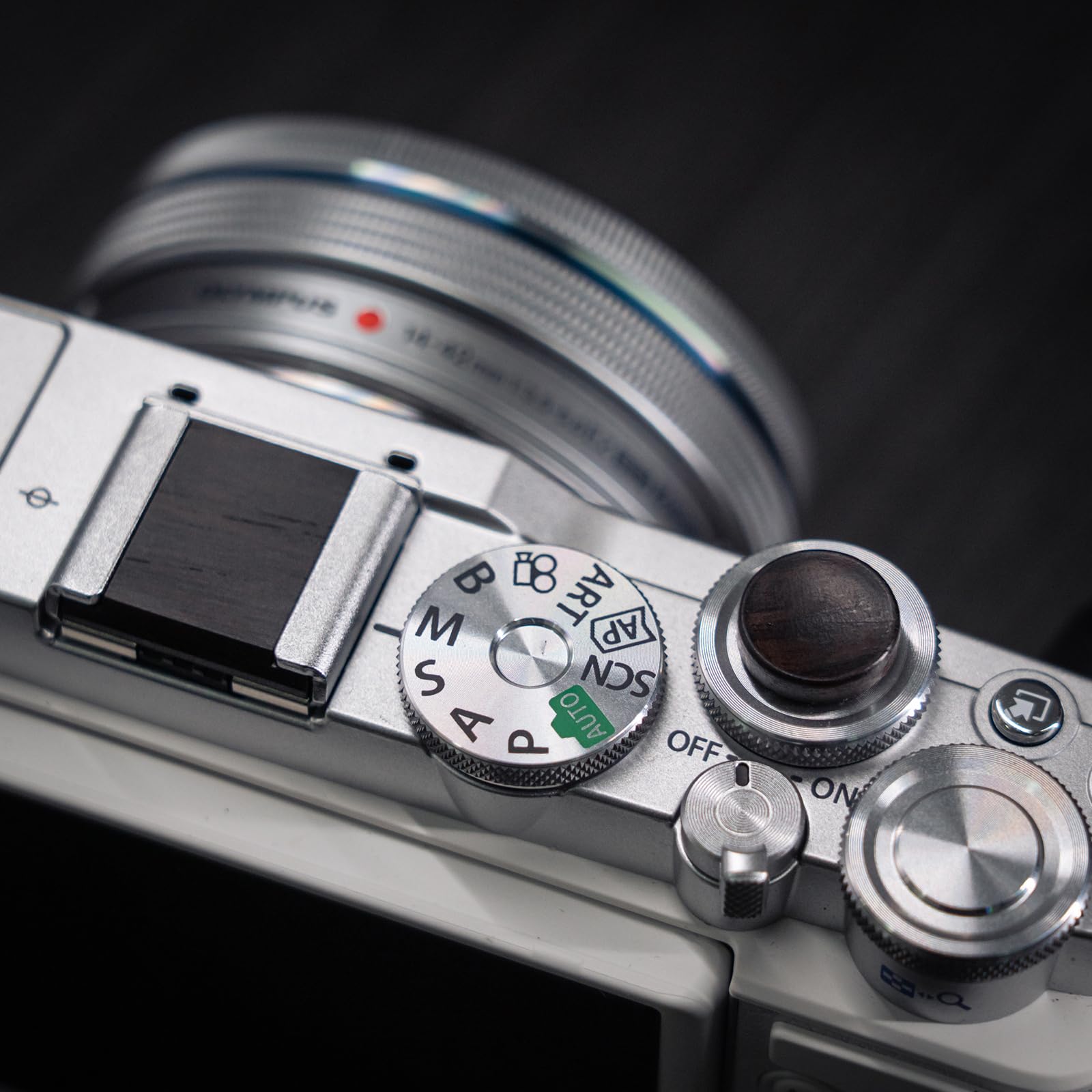 

Iborrys Hot Shoe Cover Shutter Button Sticker Compatible with OM System Olympus PEN and Nikon Z FC Crafted from Premium Wood Retro Handcrafted by with