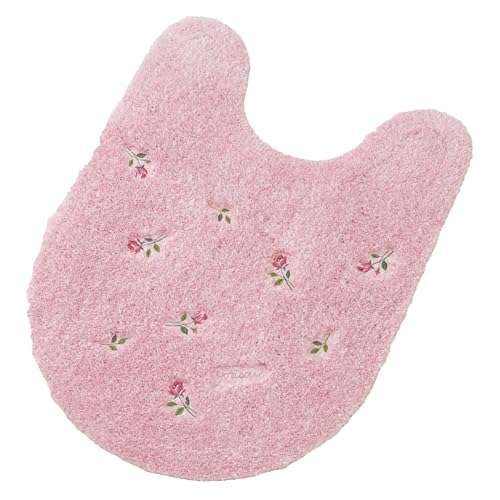 

Senko [SDS] Sweet Rose Long Toilet Mat (approx. 80 x 60 cm), Pink Floral Rose Pattern, Stylish, 10271