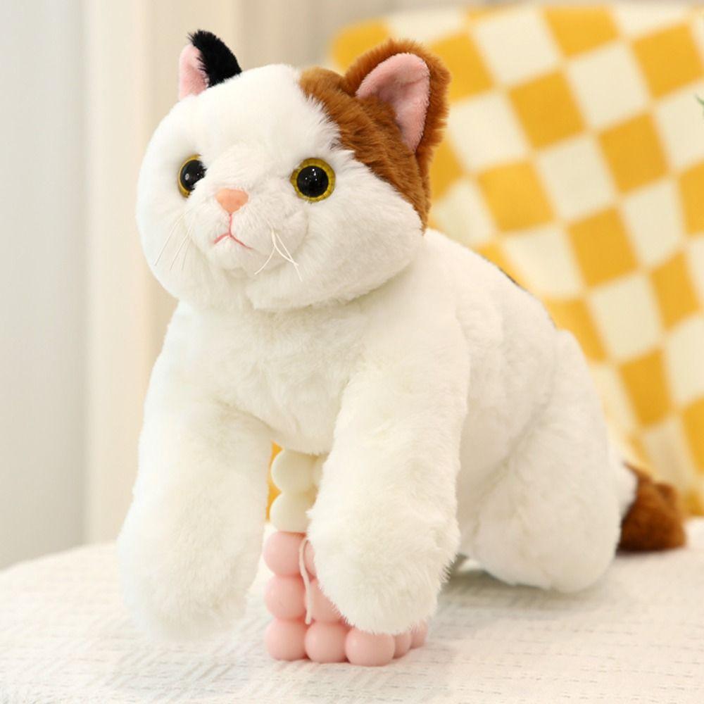 50cm Size Imitation Lying Cat Plush Toys Hairy Texture Realistic Cat Plush Toy Birthday Gift