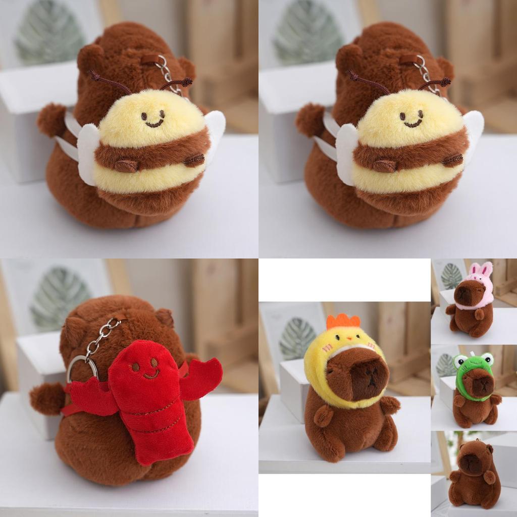Adorable Capybara Plush Keychain Cute Cartoon Doll With Premium Pp Cotton Filling For Accessories