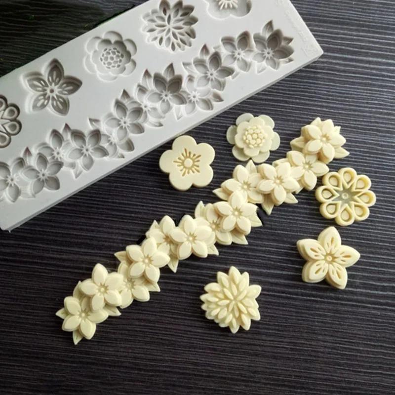 Silicone Flower Mold Cake Accessories Wedding Cake Decorating Tools Cake Molds for Baking Chocolate Resin Molds Baking Tools