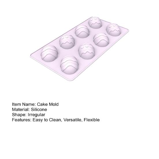 2Pcs Cake Mold Flexible Silicone Molds Non-Stick Easy Release Reusable Baking Molds