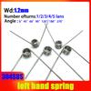5 Stück 304SUS Drahtdurchmesser 1,2 mm Linksdrehende Zugfeder Linksdrehende Feder Rückzug und Rückstellung V-förmige Feder Windungen 1/2/3/4/5 Windungen