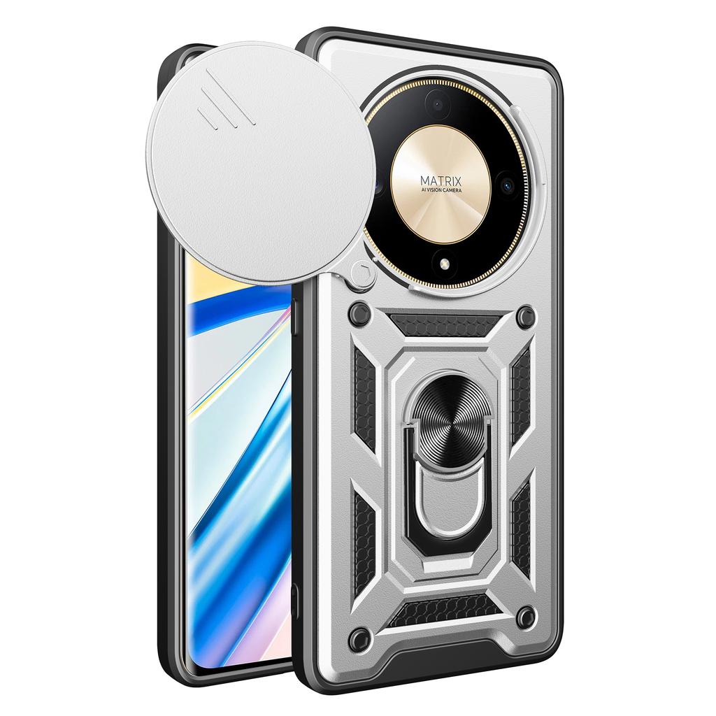 Priekš Honor X9b 5G/Magic6 Lite 5G mobilo tālruņu maciņi TPU+PC bīdāms objektīva aizsargvāciņš