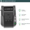 LCD Screen Fast Charger For Bosch 14.4V 18V BAT614 BAT609 BAT618 Lithium Battery Charger EU/US Plug Safety Charger