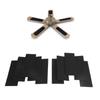 10Pcs Ceiling Fan Blade Filters Self Adhesive Rectangular  Carbon Ceiling Fan  Purifier Pa