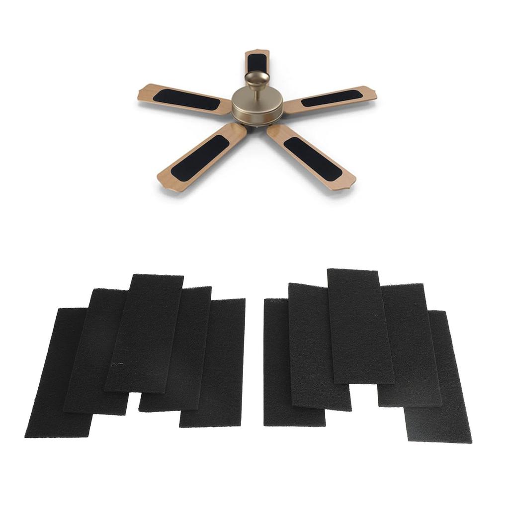 10Pcs Ceiling Fan Blade Filters Self Adhesive Rectangular  Carbon Ceiling Fan  Purifier Pa