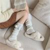 Lolitas Plush Ball Ruffle Frilly Leg Warmers Knitted Leg Sleeves Goth Crochet Ankle Heap Socks JK Uniform Foot Cover