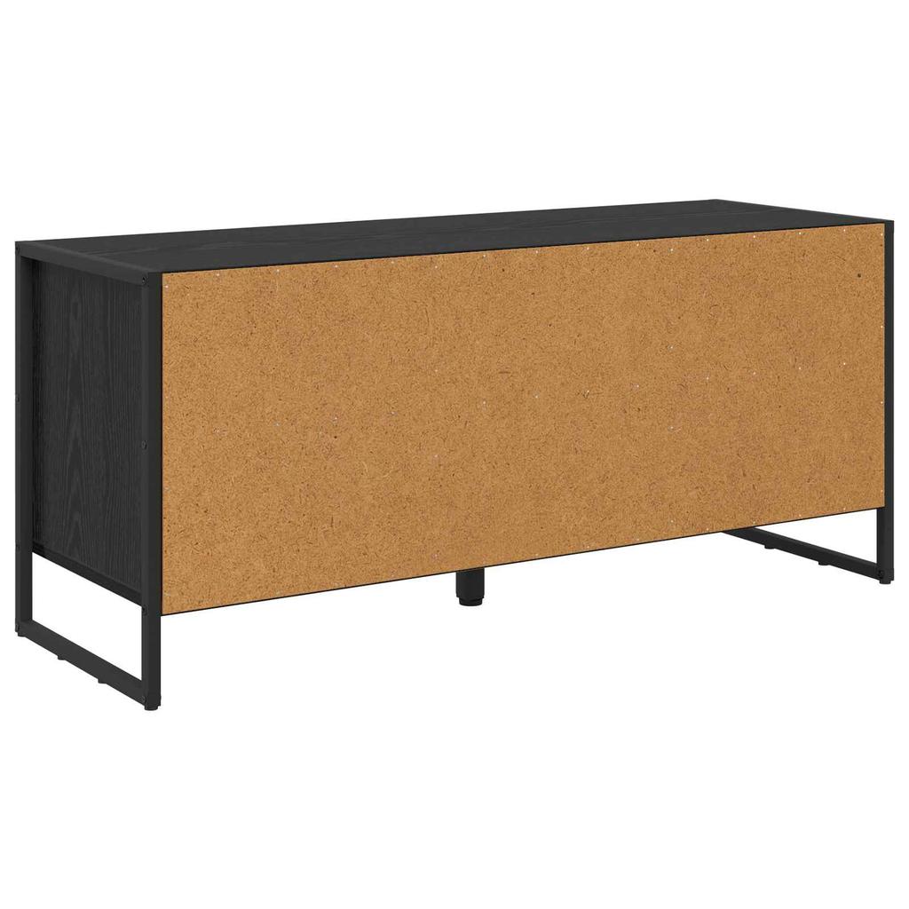 Shoe Cabinet with Storage Black Oak Effect 100 X 35 X 44 Cm