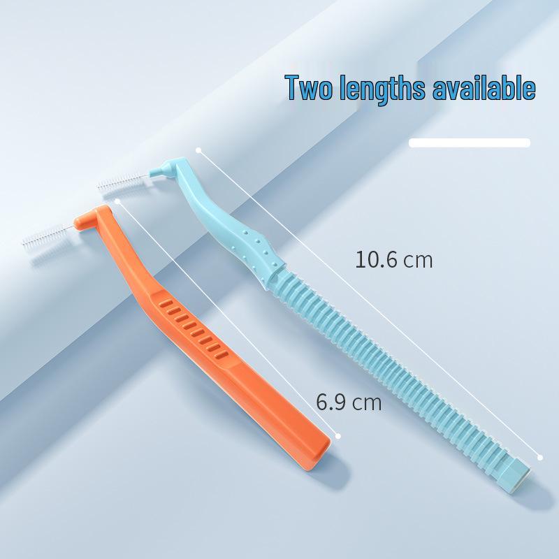 Yijie L-shaped Dental Floss & Interdental Brush - Super Fine Soft Bristles for Orthodontic Gap Cleaning