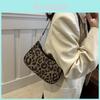 Schicke und Trendige Leopardendruck PU Halbmondtasche für Damen Stylische Schulterhandtasche