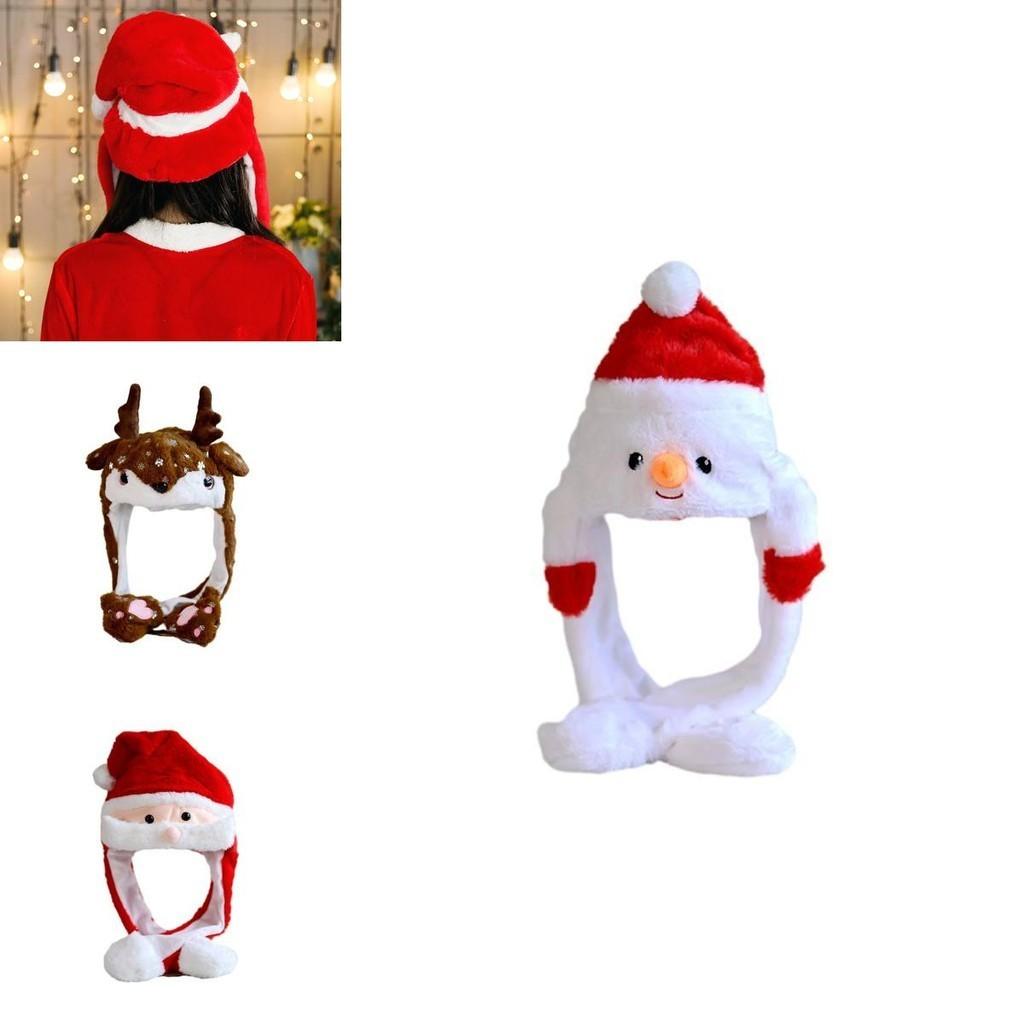 Festive Santa Claus Hat With Reindeer Headpiece Christmas Gift Wholesale