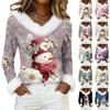 Μπλούζες Μακρυμάνικες Για Γυναίκες Χαριτωμένες Τοπ Χριστουγεννιάτικες Μπλούζες Απλές Μεγάλα Μεγέθη Βασικές Μπλούζες Πουλόβερ