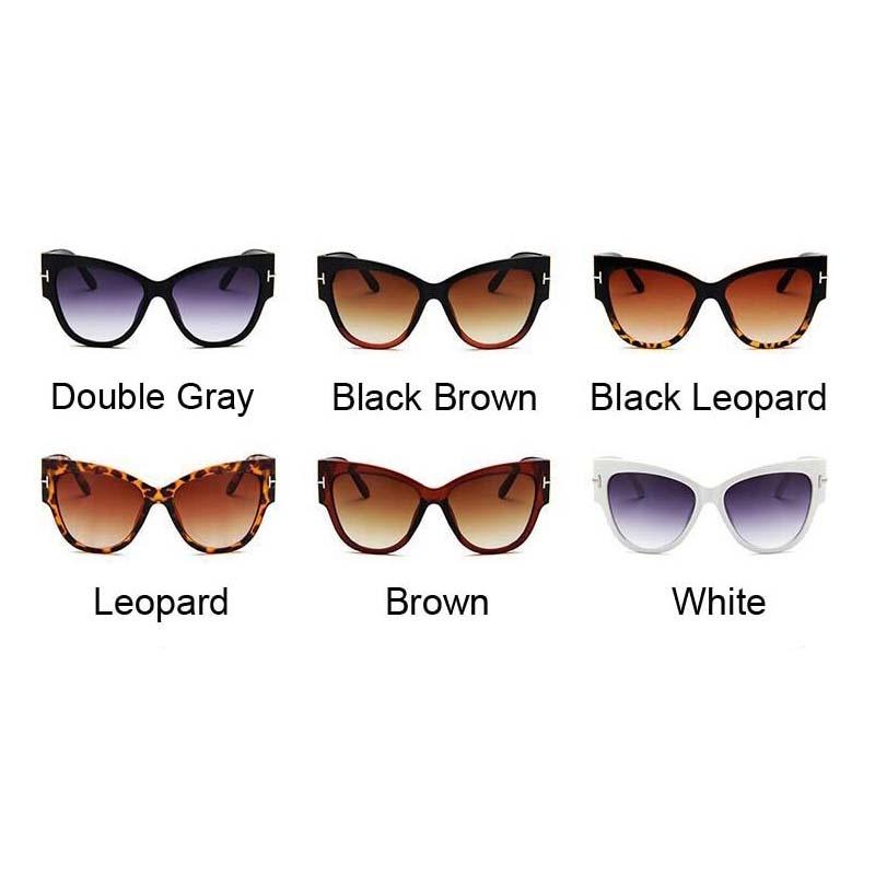 Fashion Cat Eye Sunglasses Woman Brand Designer Big Frame Gradient Sun Glasses Clear Lens Female Shades Vintage Oculos De Sol
