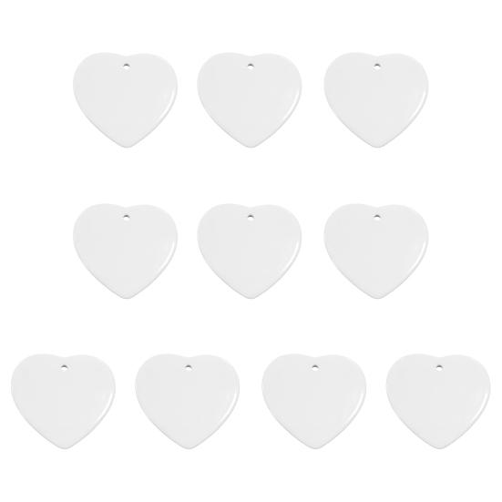 Sublimation Ceramic Ornament White Sublimation Blank Ornament Unfinished Christmas Hanging