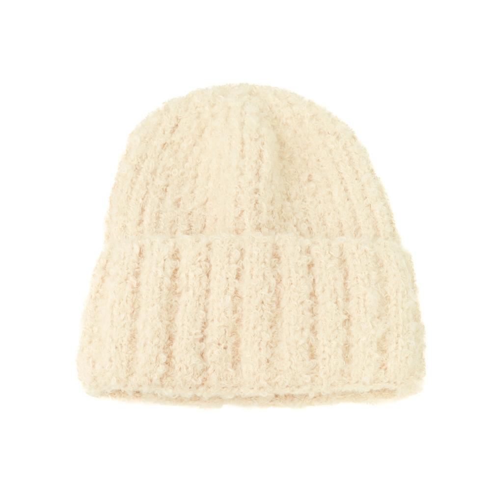 Korean Version of Women's Wool Hat Fashionable and Versatile  Big Head  Ear Protection  Cold Cold Hat  Solid Color Simple Hat