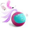Migi Paws Automatic Cat Toy with Solo Indoor Cat Exercise Feather and Plush Chase Ball Tail, Electric, Popular, Play, Toy, Relief, Toy, (Pink)