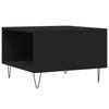  Coffee Table, Black, 55x55x36.5 Cm, Wood-based Material
