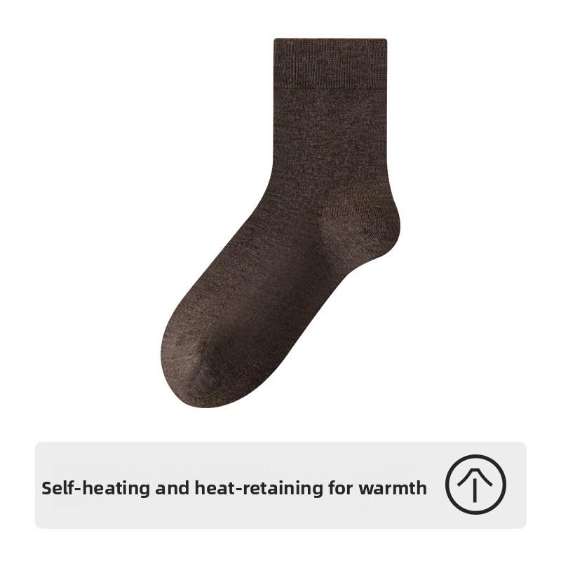 Female Autumn and Winter Thickened Warm Storage Heat Self Heating Deodorant Sweat In The Tube Cotton Socks