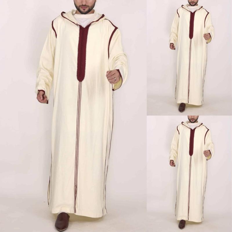 Herren Muslimische Roben Langarm Islamisch Naher Osten Dubai Thobe Saudi Arabien Robe