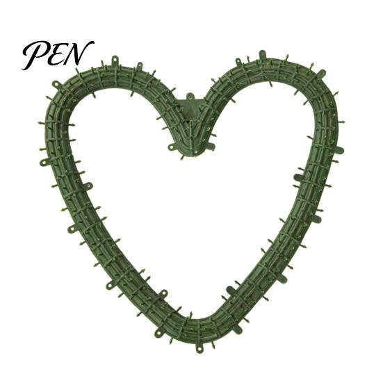 Front Door Wreath Form Plastic Christmas Frame, Floral Making Ring, Circle/Heart Shaped DIY Home Decoration Base for Arrangements, Craft Projects