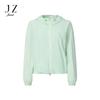 JUZUI Women's Mint Green Lightweight Hooded Jacket