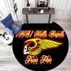 Gang Violence Motorcycle Enthusiasts Hells Angels Motorcycle Club Circular Carpet Is Soft, Home, Bedroom, Door Mat Decoration, and Non Slip Carpet E3