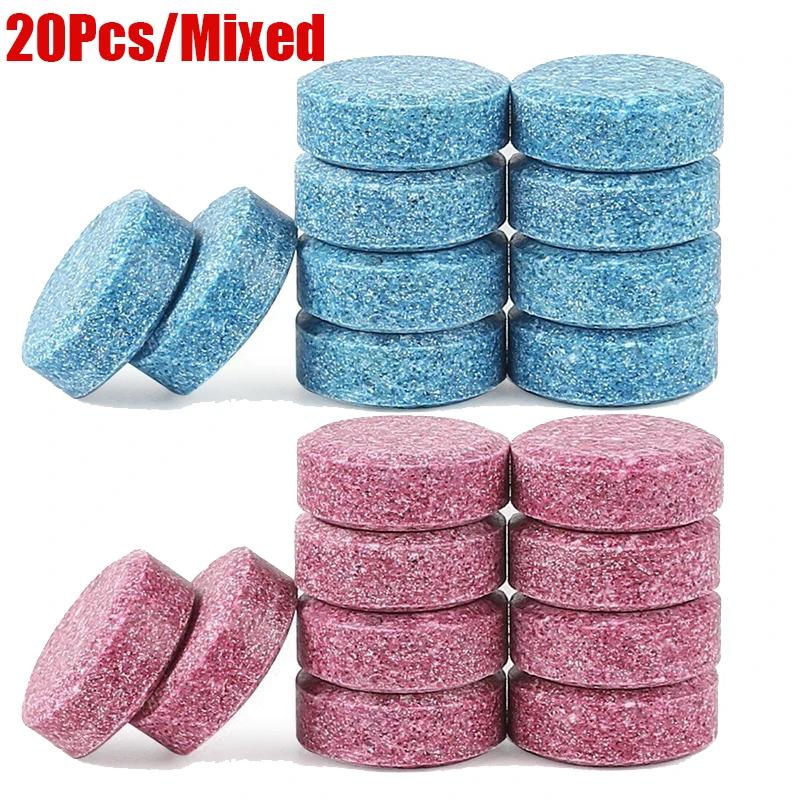 3/5/10/20Pcs Mixed Solid Cleaner Car Windscreen Wiper Effervescent Tablets Toilet Cleaning Concentrated Tablets Car Accessories