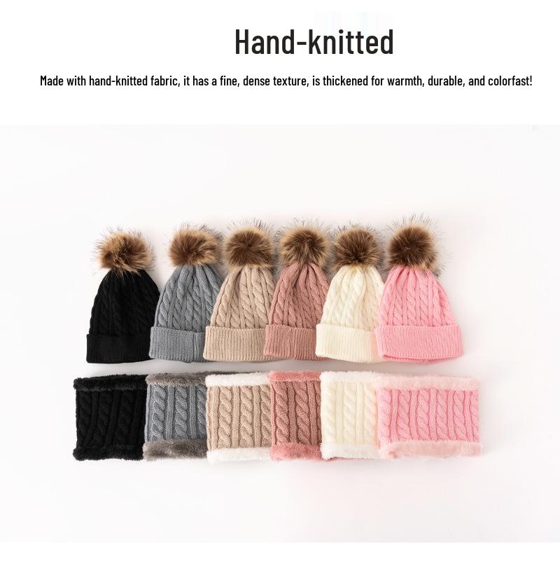 Xiyin Kids' Winter Knit Hat, Scarf & Gloves Set with Velvet Lining