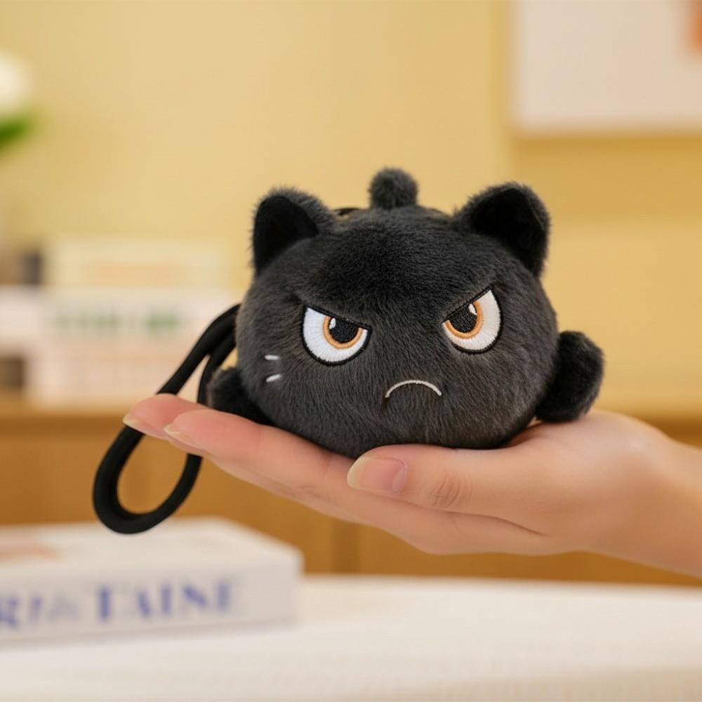 Slack Off Cat Stuffed Pendant Bag Charm Kitten Plush Keyring Creative Cat Plush Keychain  Kids Toy