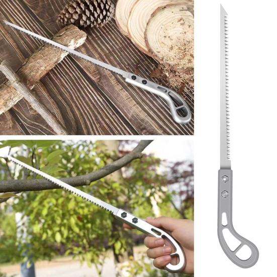 3 Pcs Hand Saw with Carbon Steel Blade Ultra-Smooth Teeth Portable Anti-Slip Handle Hack Saw for Outdoor Camping Gardening Survival Hiking
