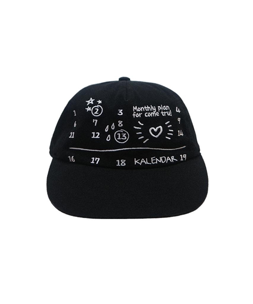 Kalenda Monthly Plan 5Pannel Cap - Black